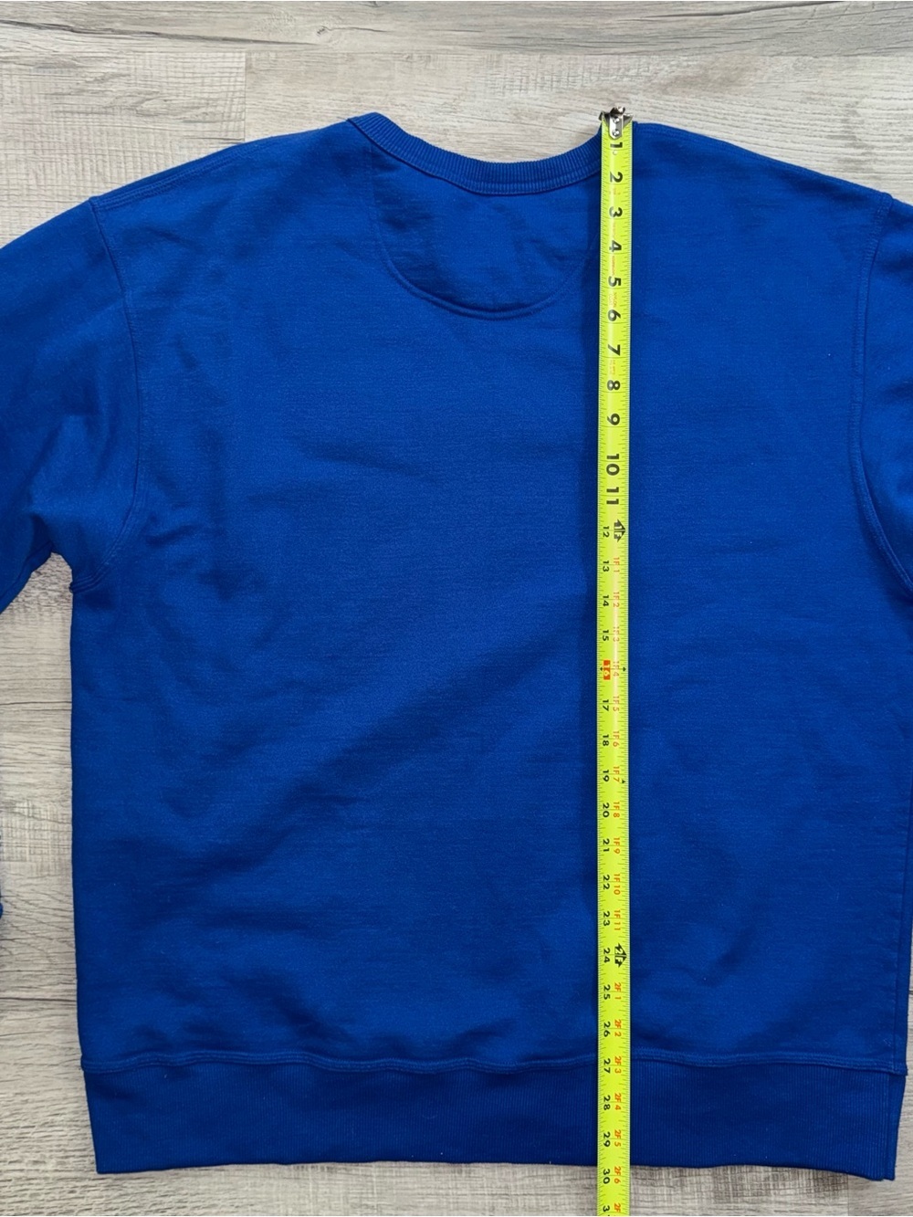 Champion Powerblend Fleece Crew Felt Script Logo Chainstitch GF88H Blue Sz XL - Picture 11 of 16